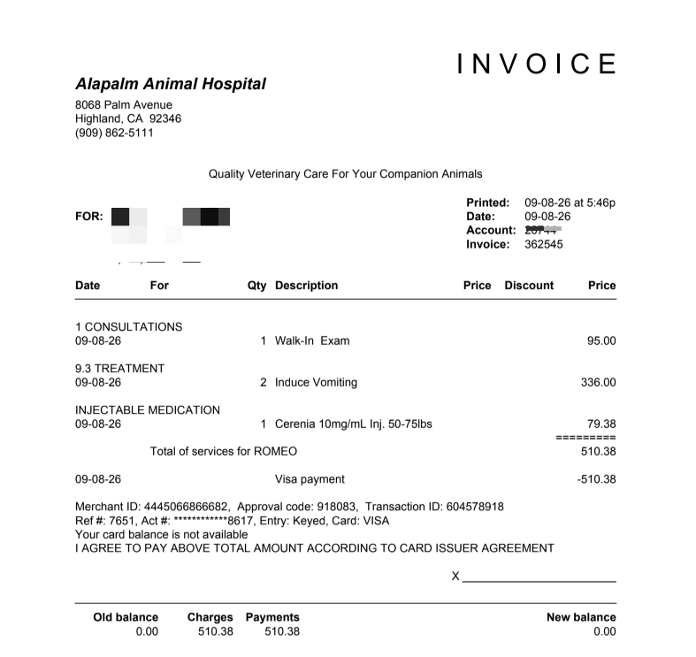 - Hope Paws Support Fund - Hope Paws Support Fund - Invoice
