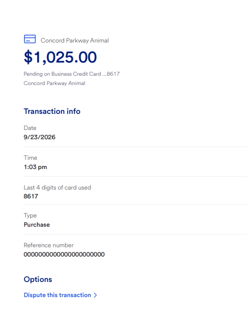 Payment Proof - Hope Paws Support Fund - Payment 1