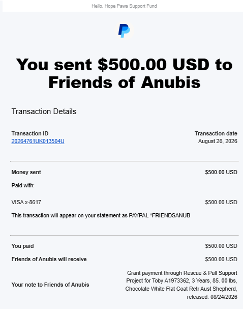 Program Progress Tracker - our Commitments - Hope Paws Support Fund Program Progress Tracker - our Commitments - Hope Paws Support Fund - Anubis Toby