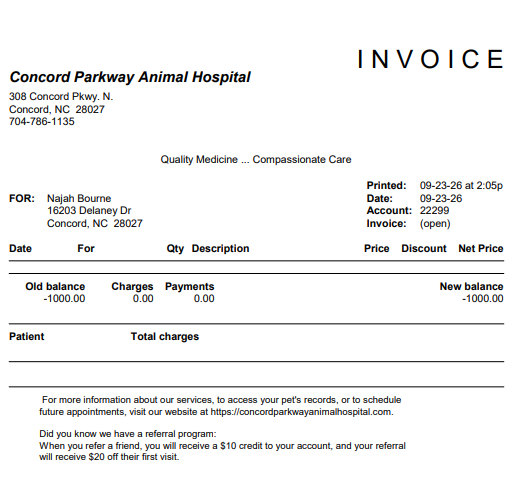STORMI’S SURGERY SUCCESS STORY! - Hope Paws Support Fund - Invoice edited